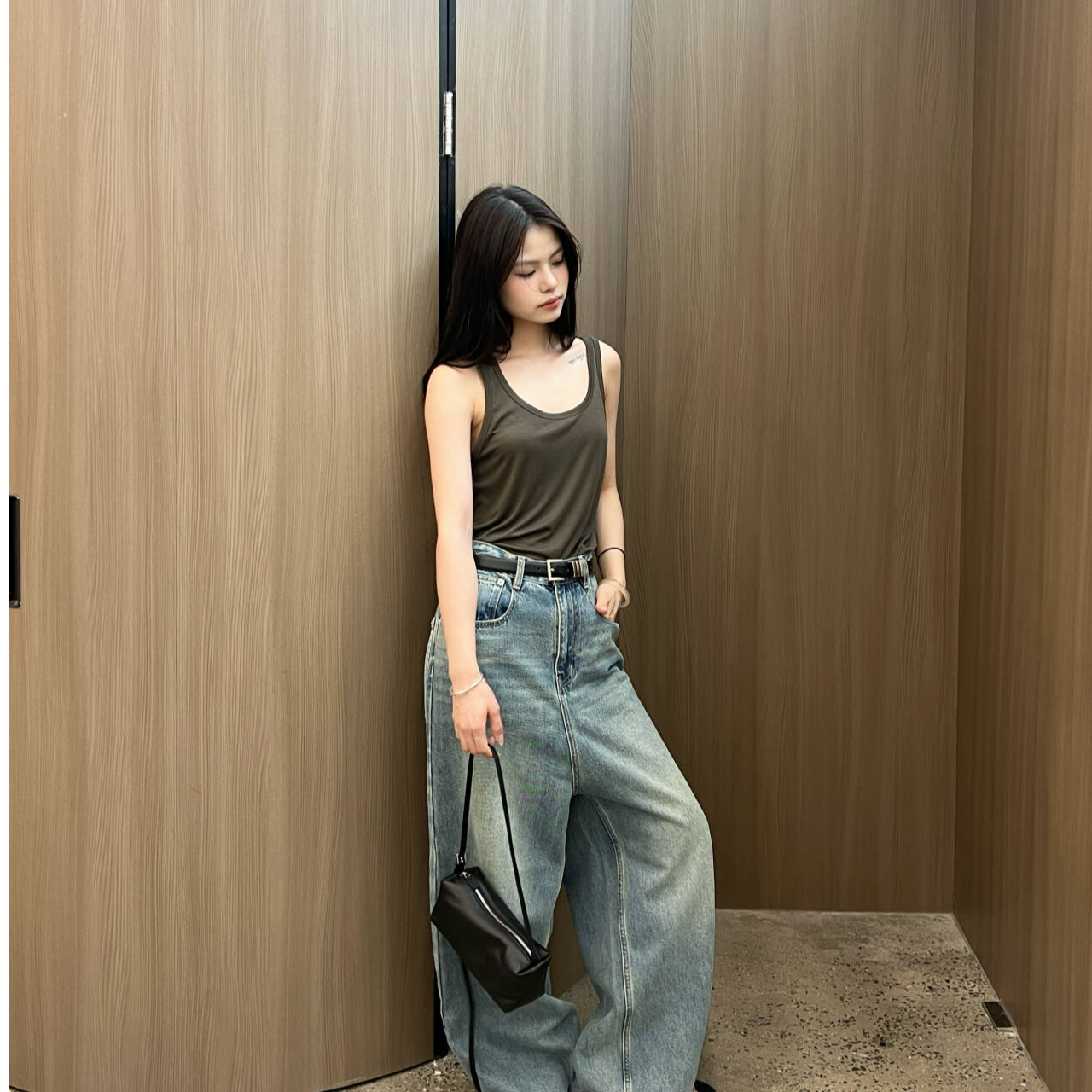 【VIINS】美式辣妹外穿工字吊带背心女夏季慵懒遛弯宽松背心3049