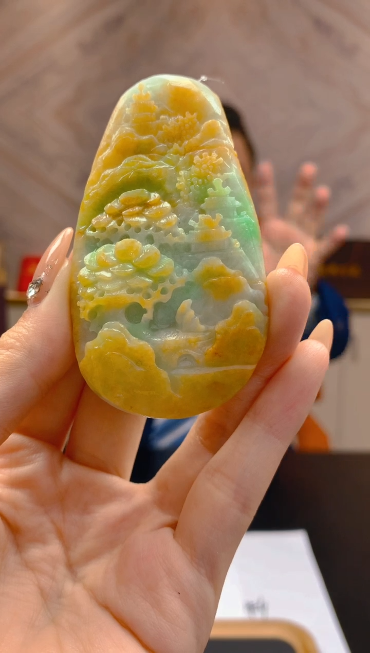 【闪购商品】定制翡翠未镶嵌4974Jw-毛货吊坠17