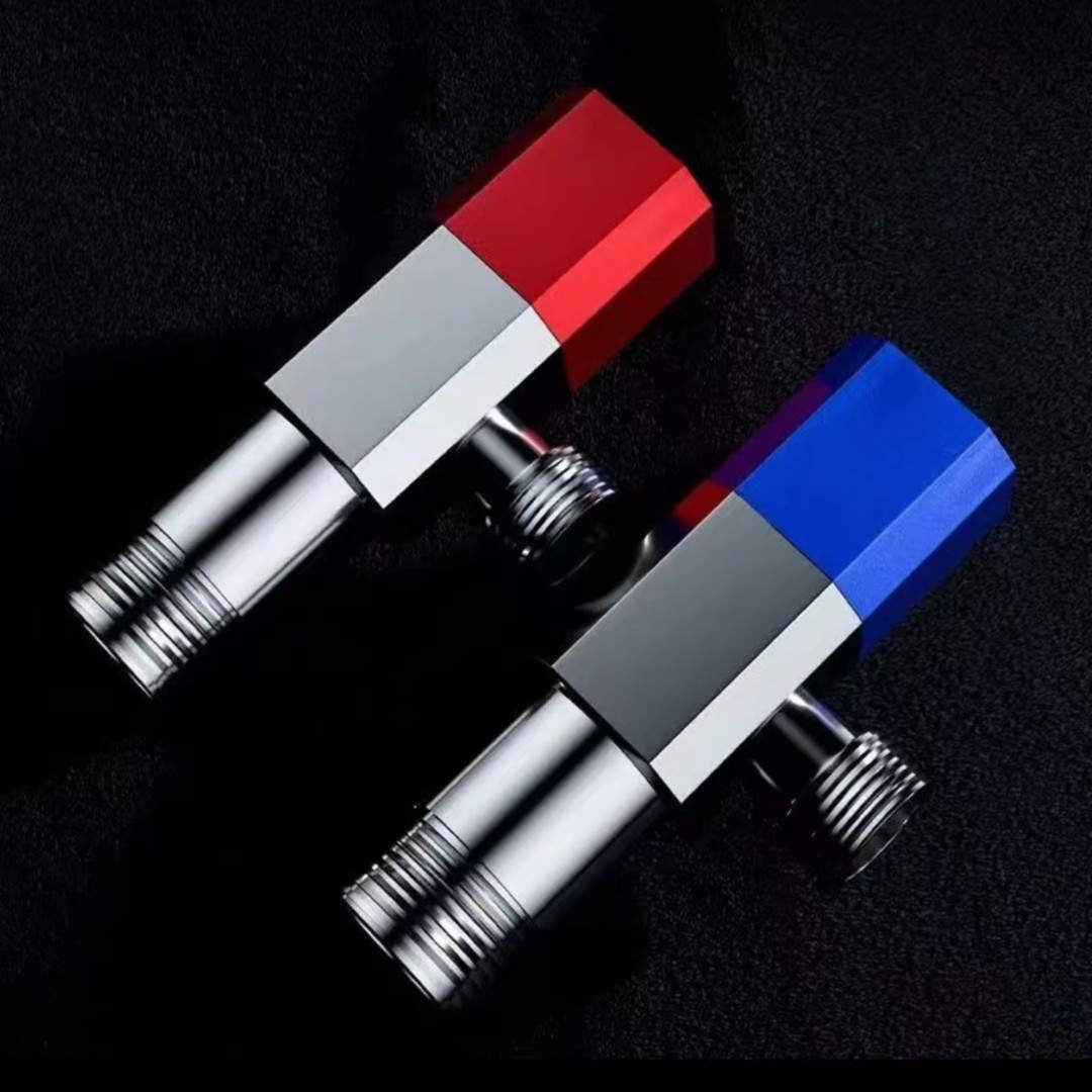 卫生间厨房角阀冷热家用八字阀门开关4分止回阀热水器全铜三角阀