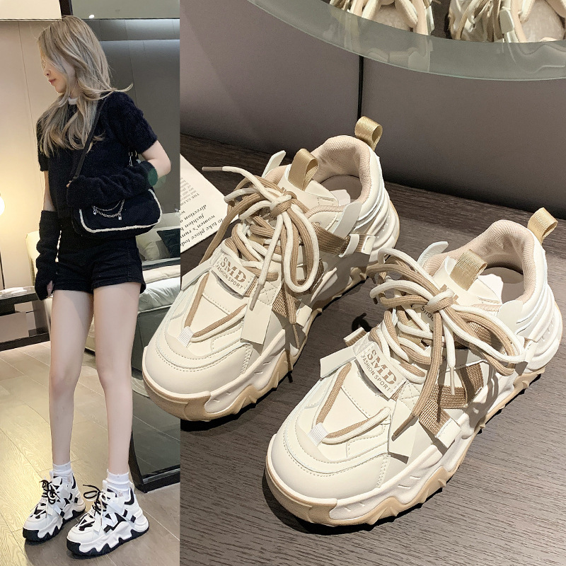 冬季回力休闲2023新款老爹鞋女鞋厚底显脚小情侣鞋学生休闲运动