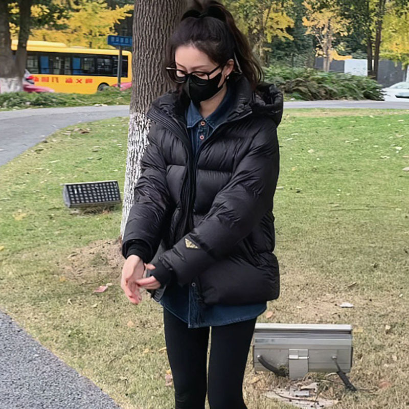 新款羽绒服黑金羽绒服女短款2023年冬季新韩版小个子棉衣面包服女