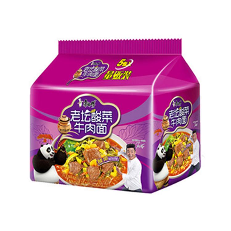 康师傅 老坛酸菜牛肉面五连包117g*5/组