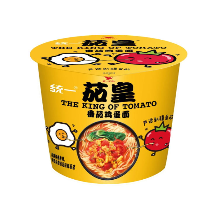 统一 茄皇番茄鸡蛋面桶120g/桶