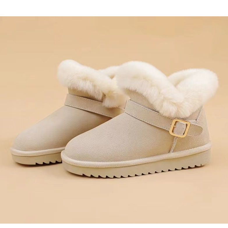 时尚百搭雪地靴（非图片款请直播间下单）保暖加绒加厚女款平底