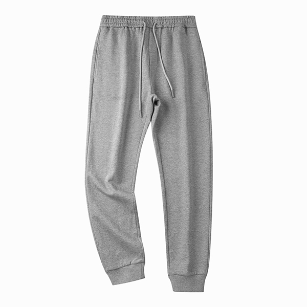 高品质灰色毛圈卫裤秋款长裤休闲收脚针织抽绳男士普洗不缩水舞台