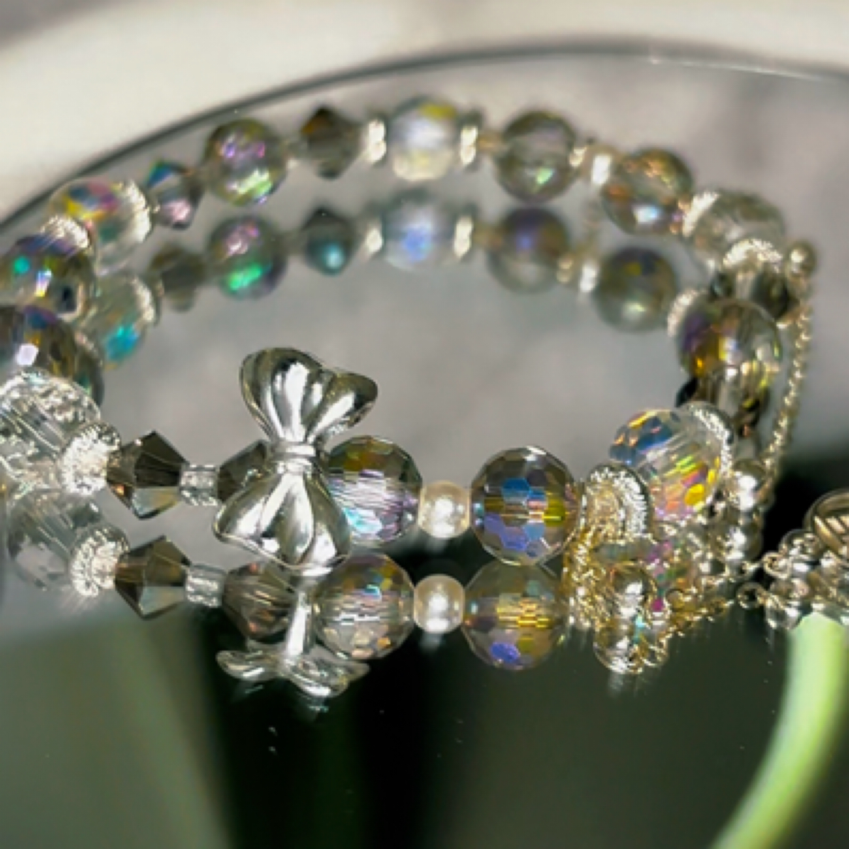 铜合金手链 水晶手链小众气质甜美手串女