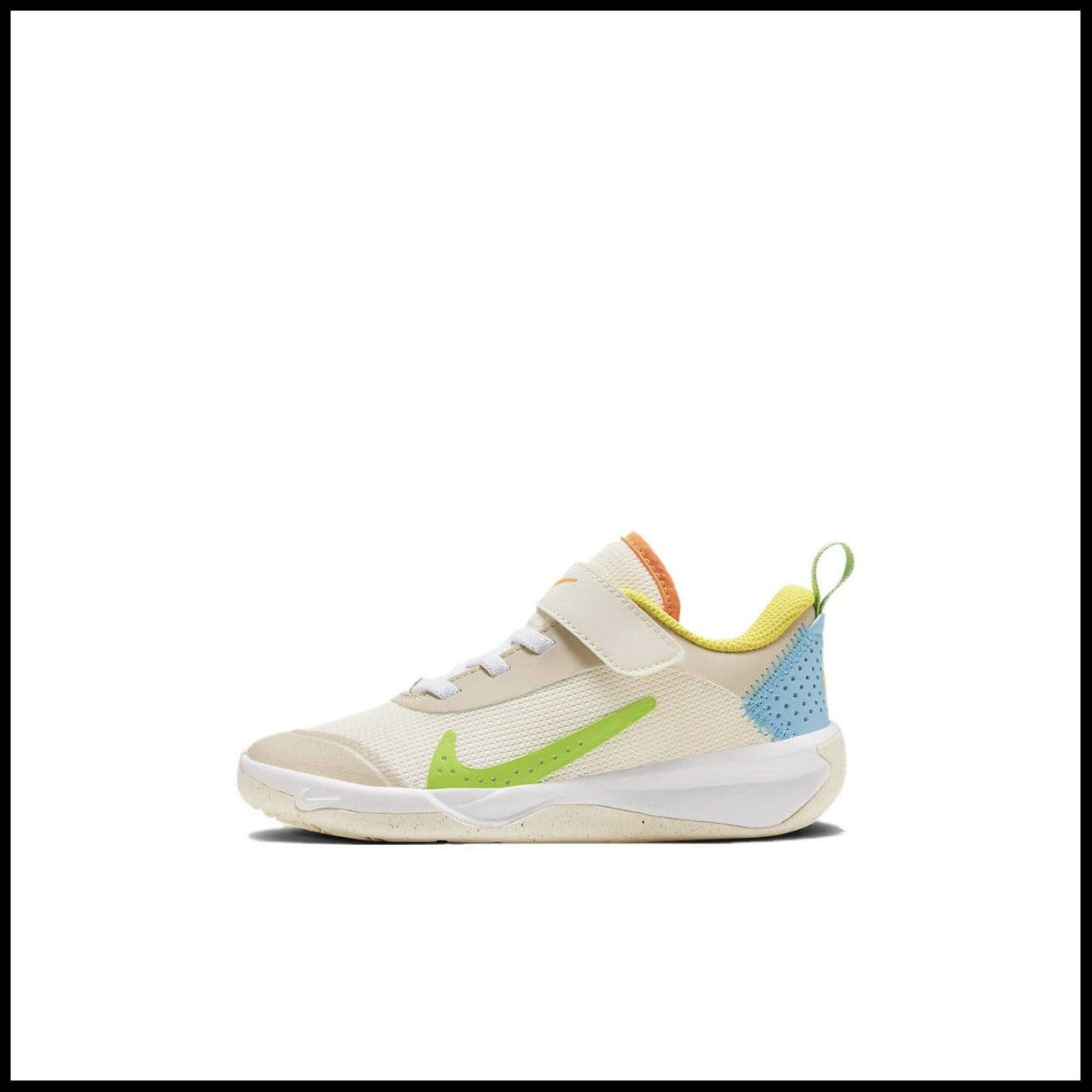 Nike  舒适 防滑减震耐磨 低帮 儿童休闲鞋 白蓝橙 中小童