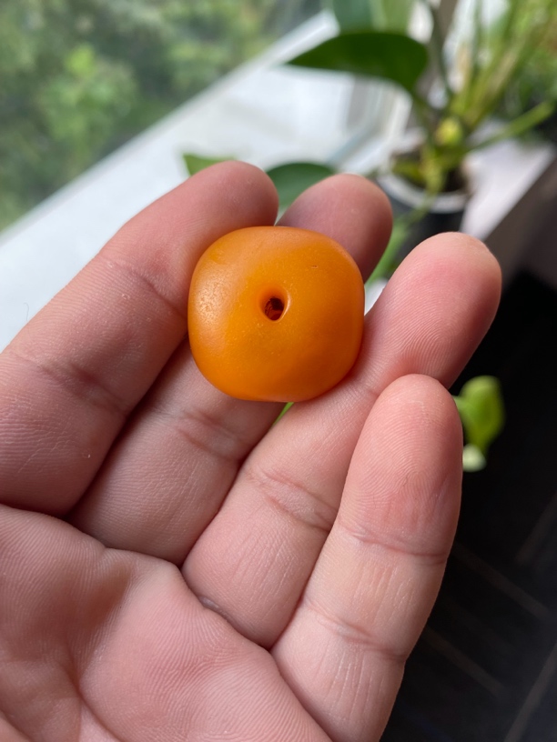 正宗天然老蜜蜡饼子挂坠全品蜜蜡 满蜡 尺寸：24.6*24.6*15.3mm 