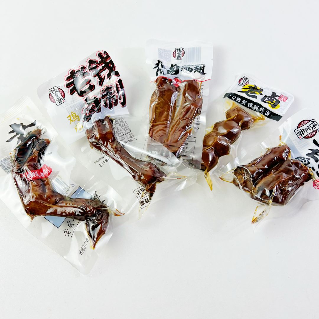 钱家香老卤鸭掌老卤鸭脖老钱卤制鸡爪鸭翅鹌鹑蛋真空独立包装250g