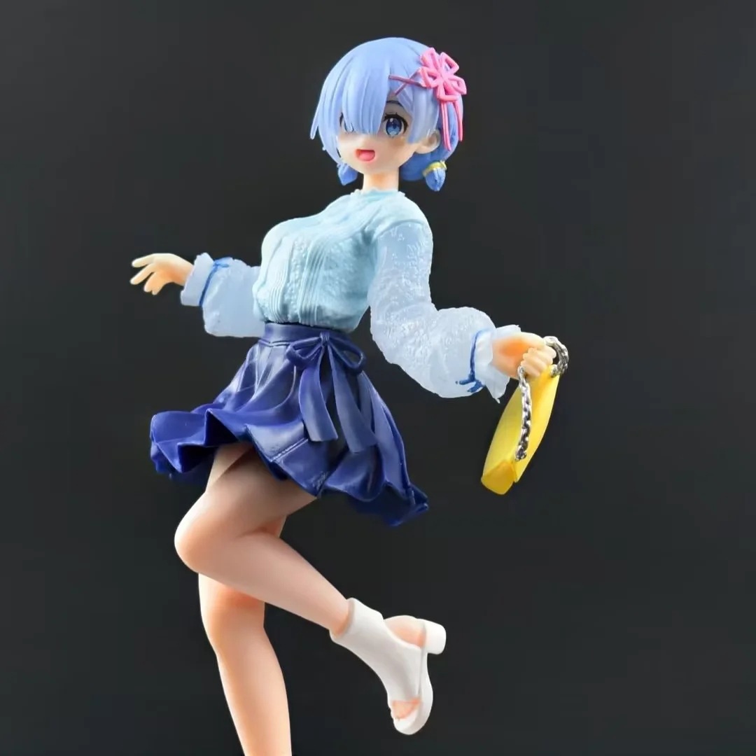 Re：从零开始的异世界生活 蓝色裙 蕾姆 美少女 动漫手办 桌面摆件