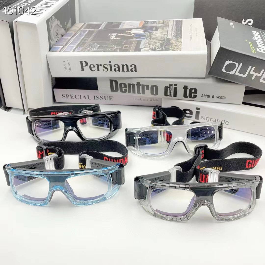 运动款可配近视篮球护目镜带盒子包装男款眼镜框黑框黑色大框镜架