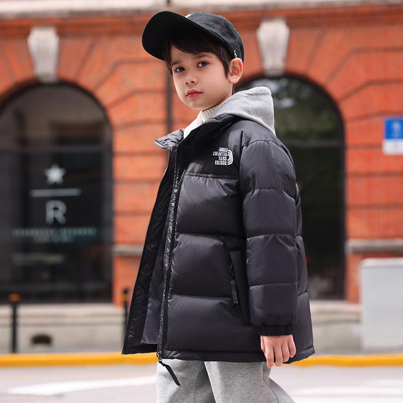 bala巴拉中大童儿童羽绒服男童2023新款中长款加厚男孩冬季外套潮
