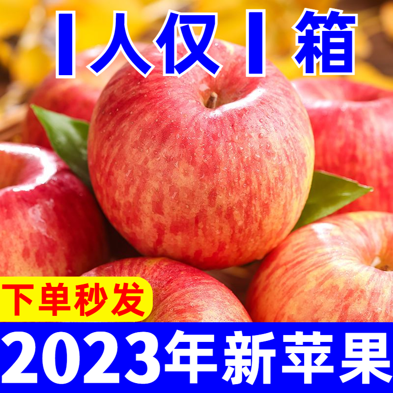 新鲜现摘现发红富士苹果新鲜水果脆甜1/9 斤产地直发营养万荣苹果