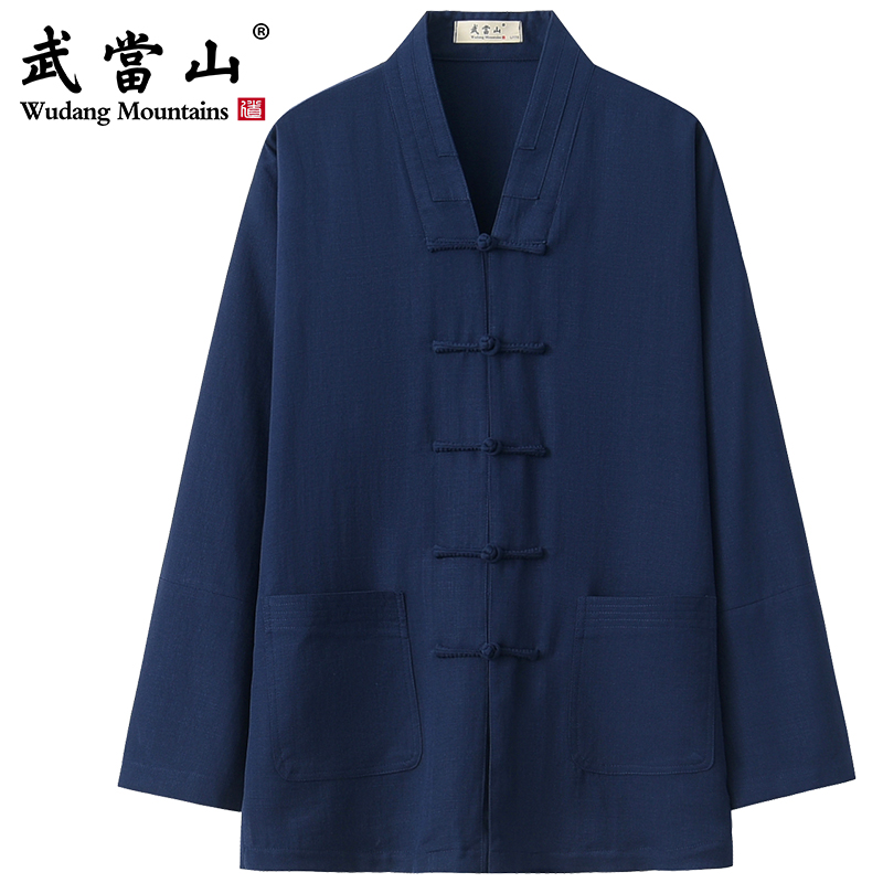 武當山服饰春夏款传统规制三清领97302长袖97308短袖三宝领居士服
