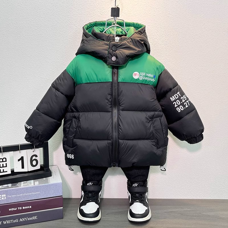 潮牌男童棉衣2024冬季新款中小儿童宝宝洋气棉服加厚保暖棉袄外套