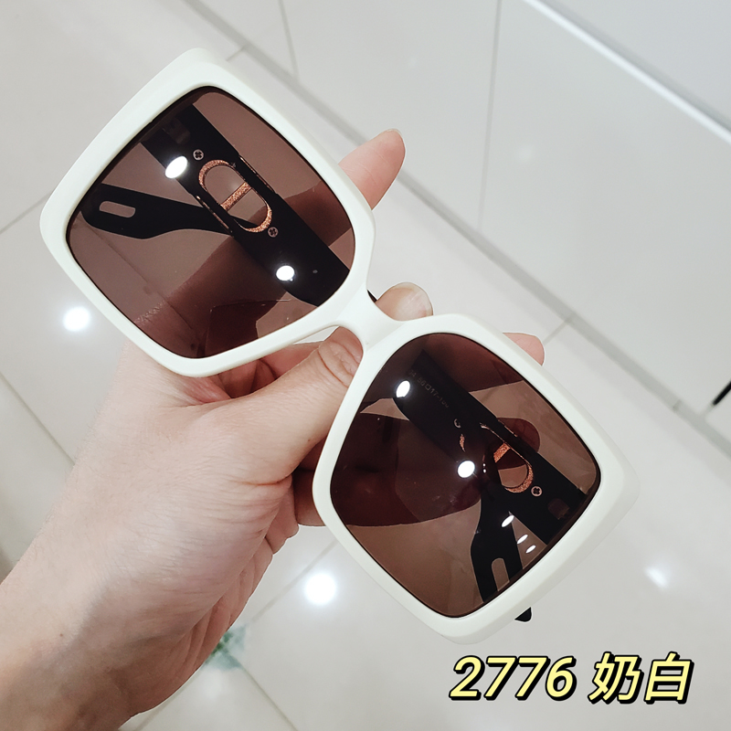 网红款时尚方框太阳镜墨镜女大框显瘦近视男可配度数防紫外线