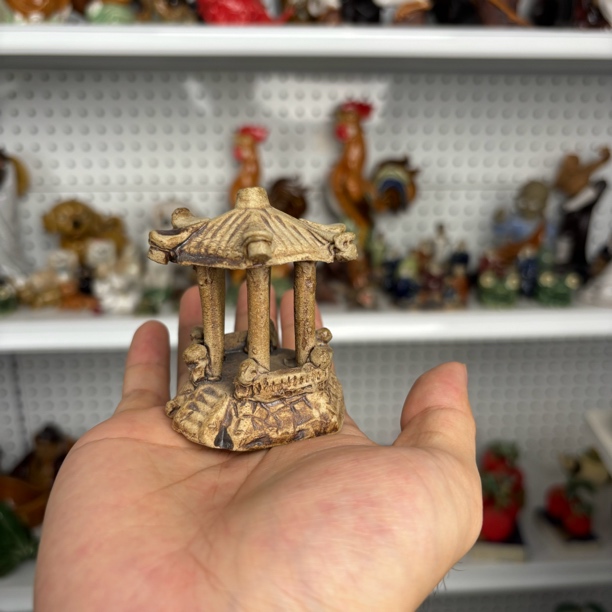 陶瓷7厘米高复古亭子