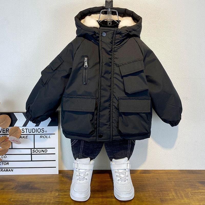 男童冬装棉服2023新款中小儿童装冬款加绒加厚派克服宝宝保暖洋气