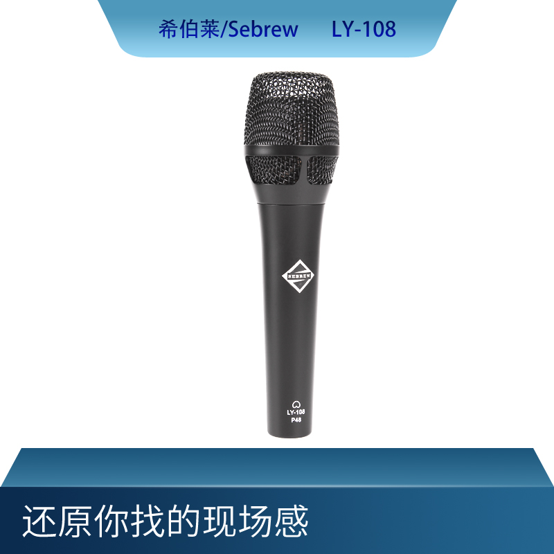 SEBREW希伯莱LY108手持电容麦克风kms录音棚直播唱歌话筒喊麦说唱