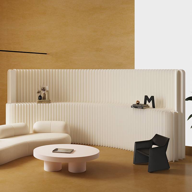 简约可置物纸屏风艺术空间隔板展厅展台可移动折叠隔断墙商用家用