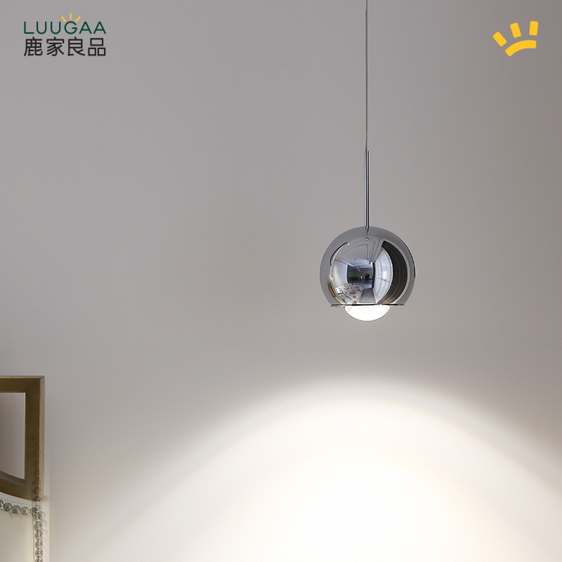 鹿家良品卧室床悬珠小吊灯轻奢现代简约创意护眼可升降吊线灯具