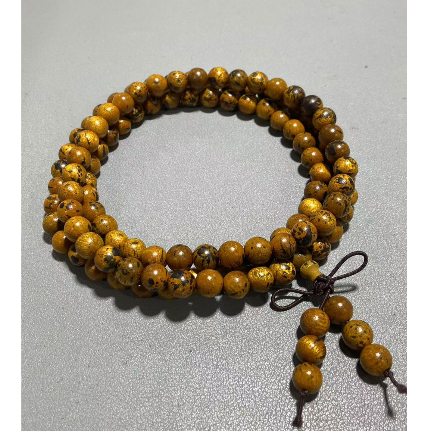 B188黄油贡木满天星圆珠卡0.8多圈手串