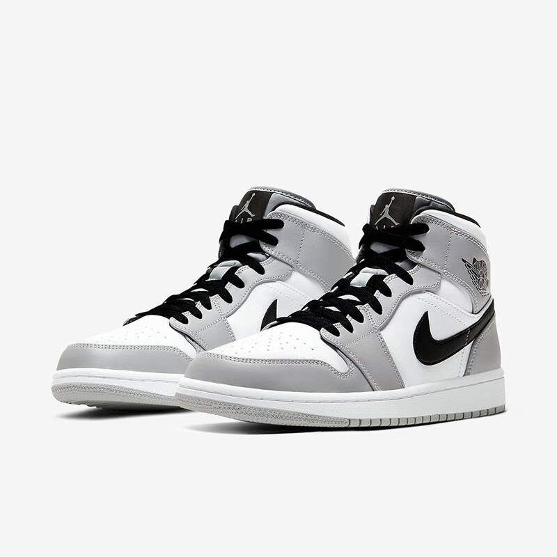 AirJordan1Mid时尚烟灰小Dior男款中帮复古休闲篮球鞋554724-092