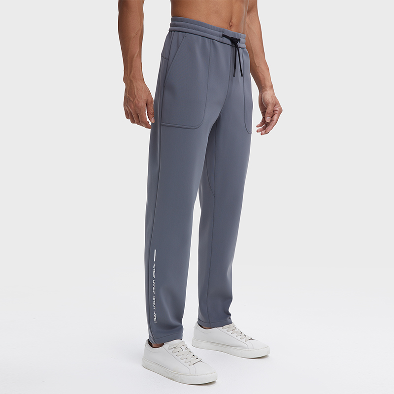 【暖柔绒】春秋男士针织长裤弹力透气休闲裤运动直筒裤51233 0406