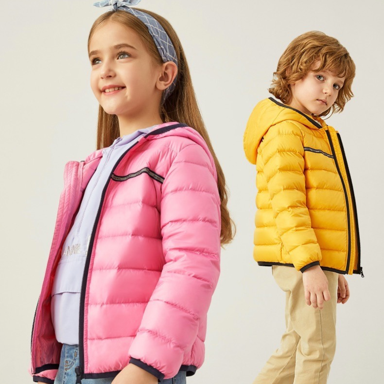 安奈家童装童品推荐男女童轻薄羽绒服秋冬装新款5308亲子短款外套