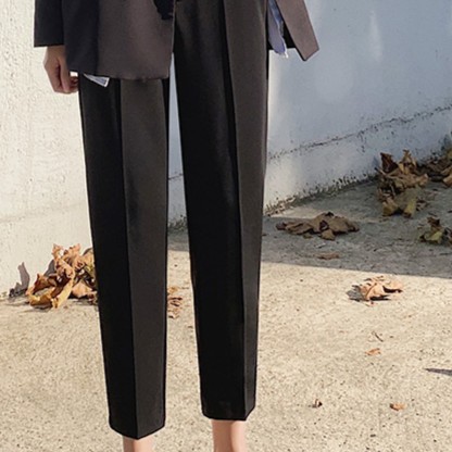 平腰黑色小脚西装裤474  裤子偏小一码
