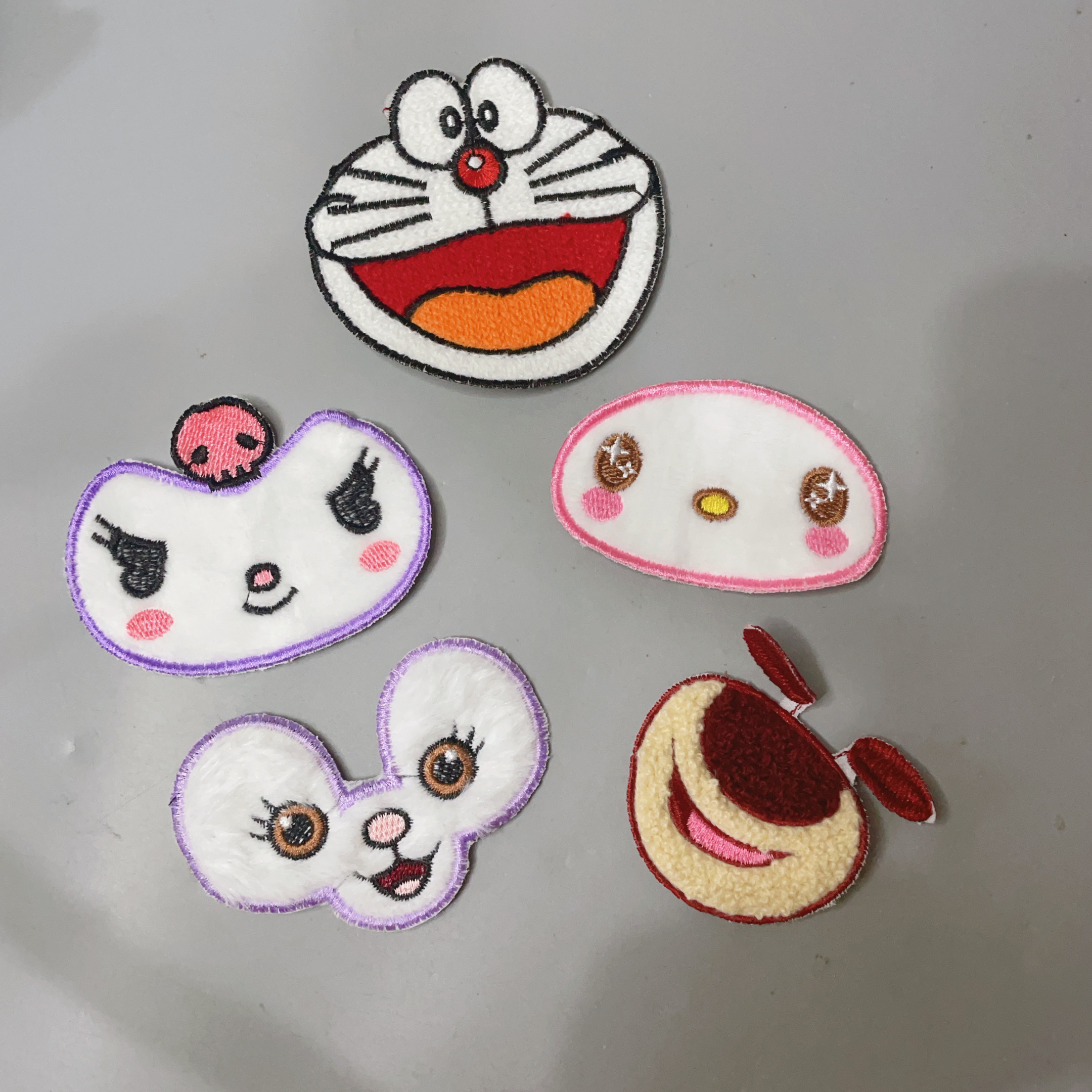 手工DIY卡通刺绣贴片表情贴眼睛毛绒耳朵手工辅料