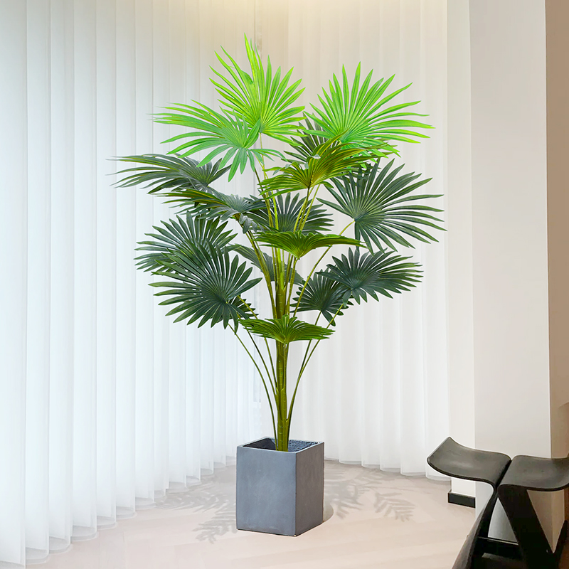 仿真绿植扇葵高端轻奢蒲葵盆栽室内客厅假仿真绿植客厅摆件大件