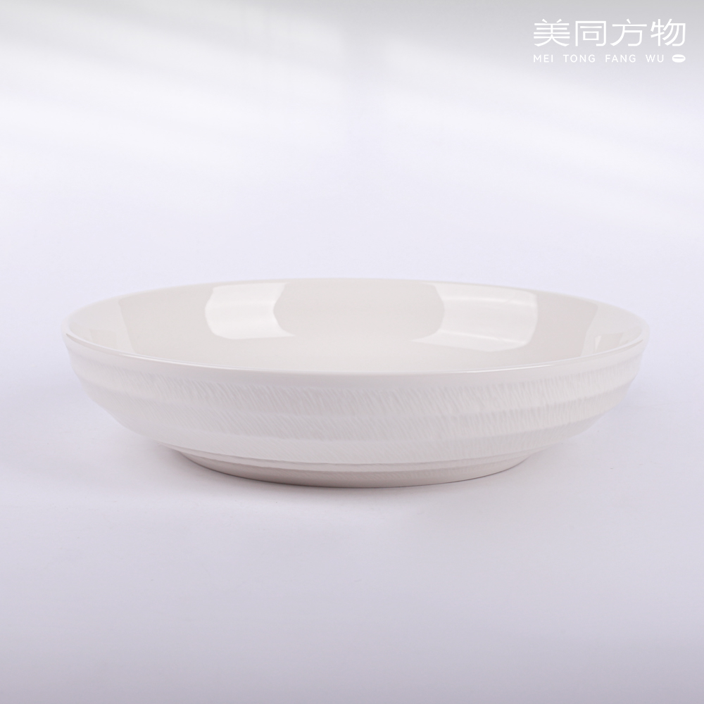 SN 8.25寸汤盘-建白透明釉  直径21cm 高度4.5cm  容量730ml