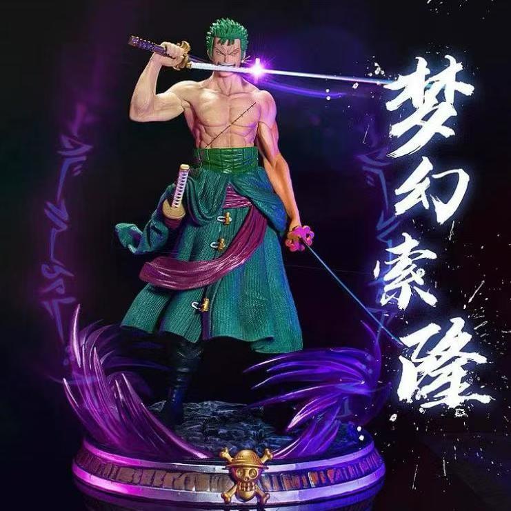 海贼王GK梦幻索隆双头雕三刀流小号动漫周边雕像模型摆件