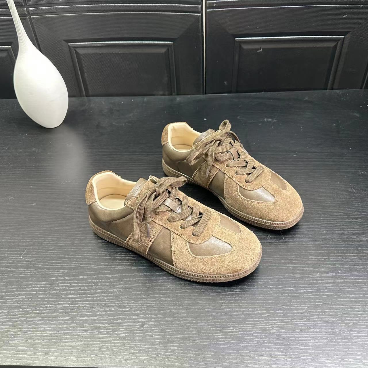 春季新款低帮潮鞋系带德迅鞋时尚平底冷粘工艺休闲鞋 X 检 3515
