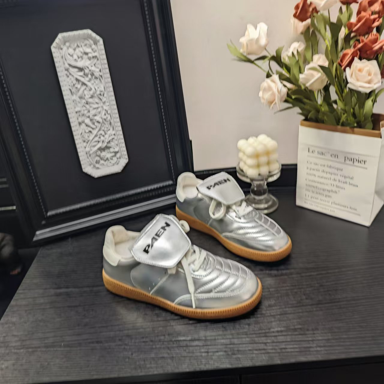 春季新款百搭系带时尚休闲鞋软底潮鞋圆头厚底板鞋 X 检 57129