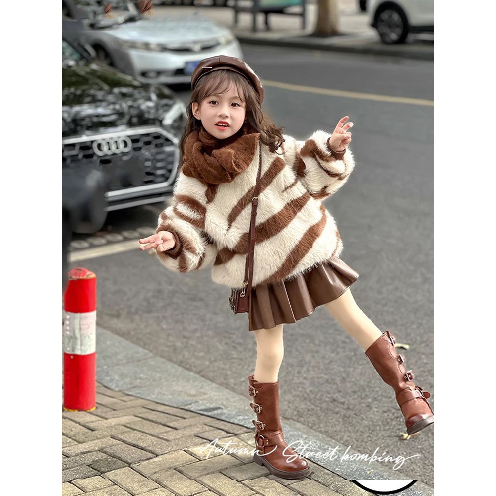 【冬季大促】女童卫衣2023秋冬新款毛毛衣儿童洋气打底衣女宝宝加