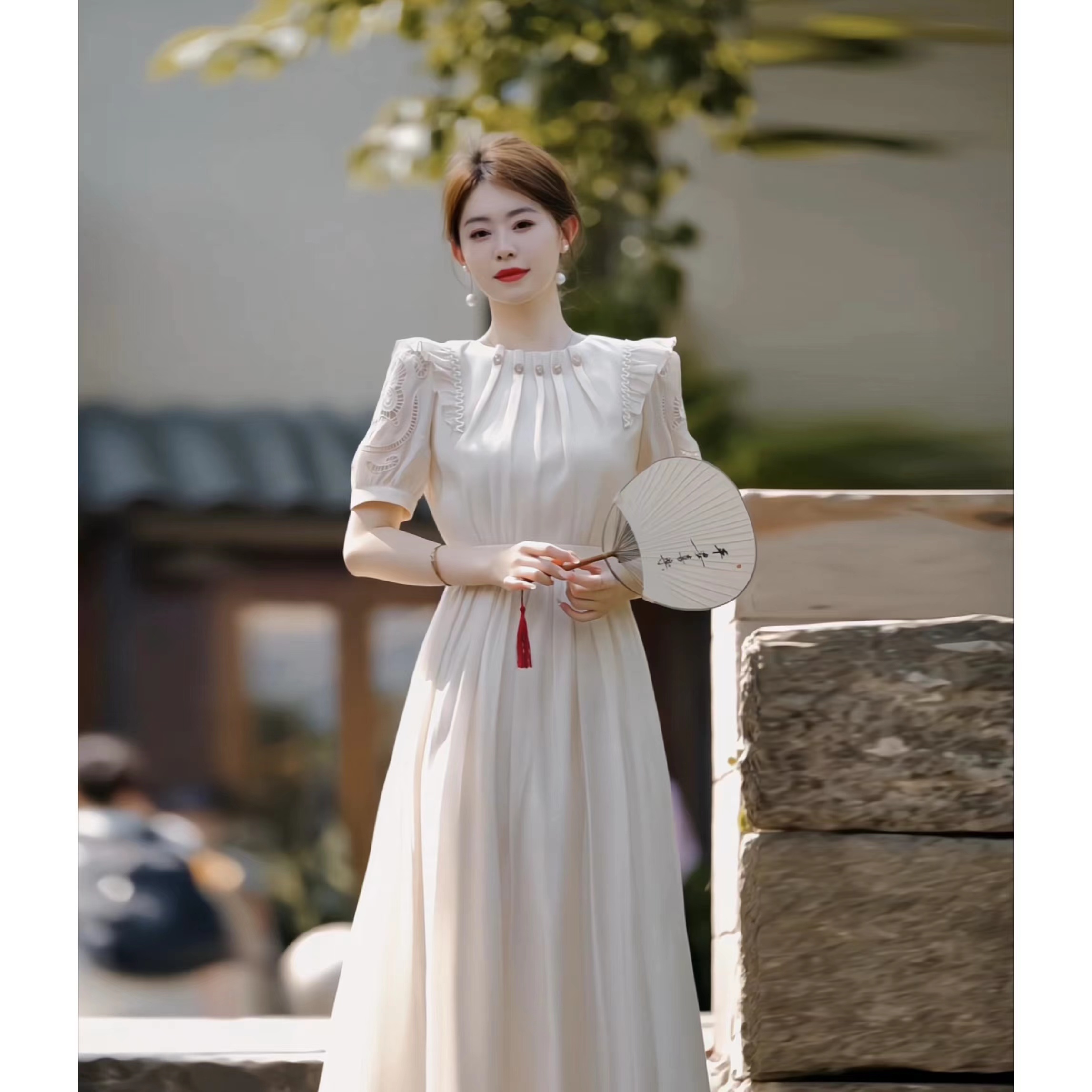 【琦琦】活动价  盛夏约会 原创前后两穿显瘦连衣裙女 XJ232A1422