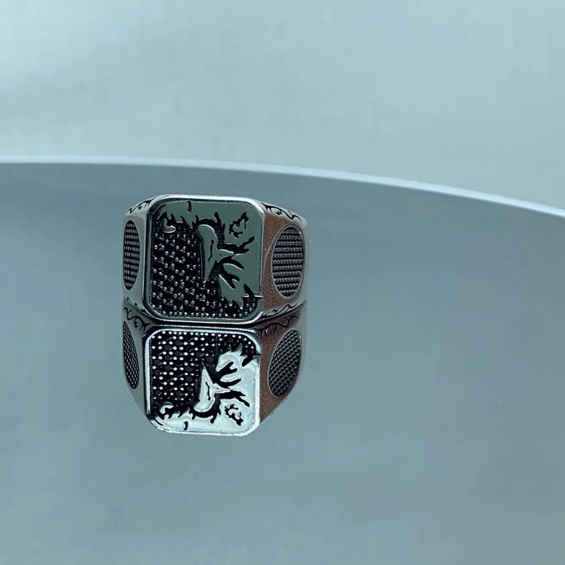 925银戒指 925银戒指 拜合提亚尔纯银男士戒指