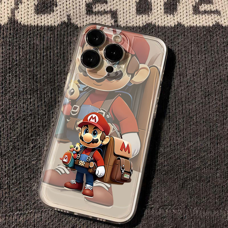 超级马里奥iphone15苹果手机壳14promax硅胶13pro透明12全包11