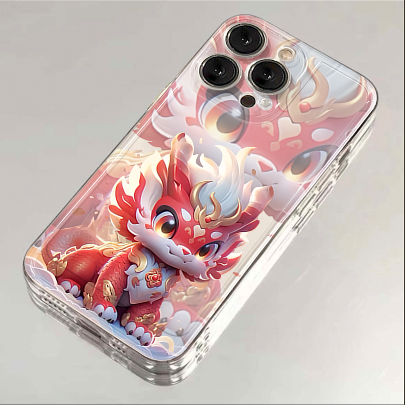 2024招财麒麟iphone15苹果手机壳14promax硅胶13pro透明12创意11