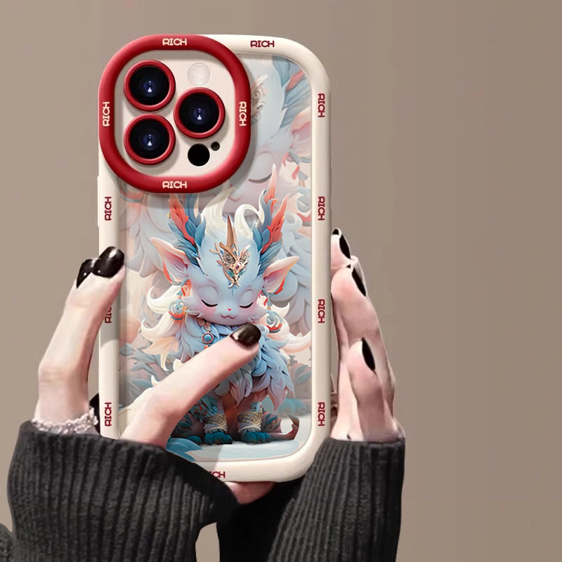 龙年麒麟王子14promax手机壳iphone15全包13pro新年款12pro软壳11