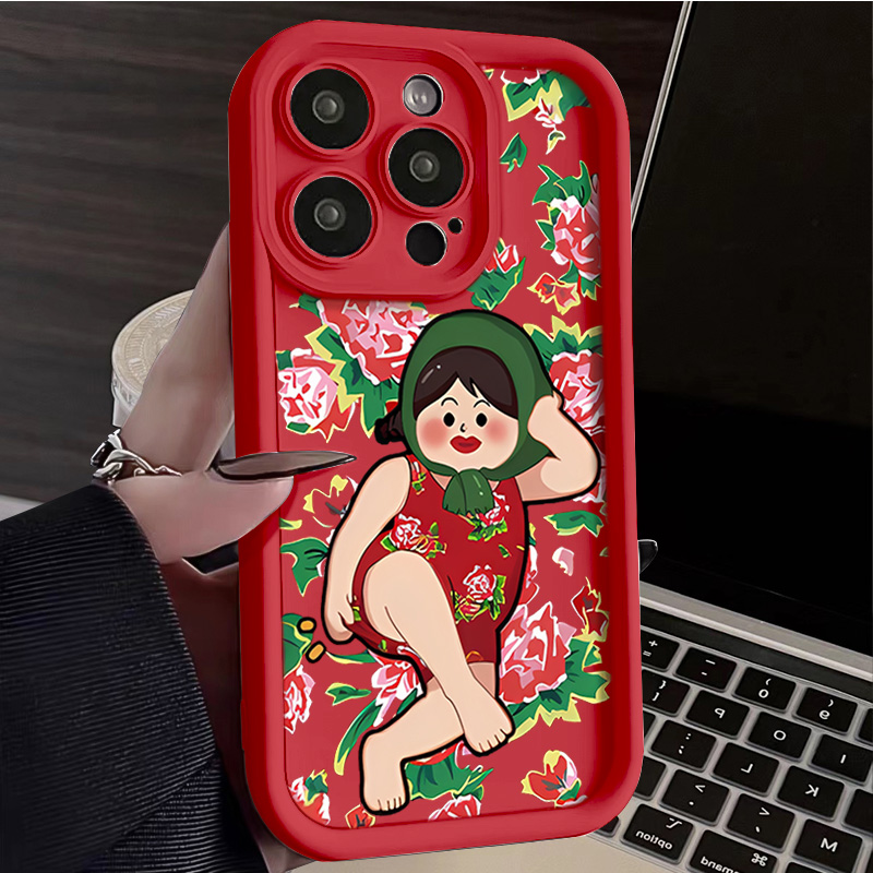 东北大花妞苹果15promax手机壳iPhone14网红13PRO防摔12潮流前线