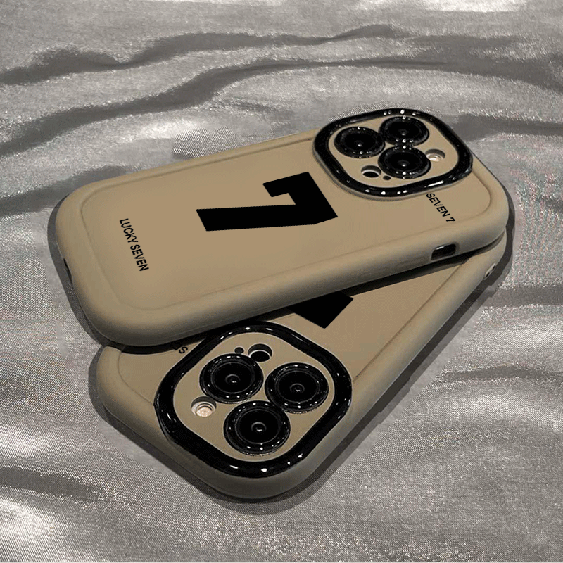 幸运数字苹果14promax手机壳iphone15全包13硅胶12软壳11高级泡芙