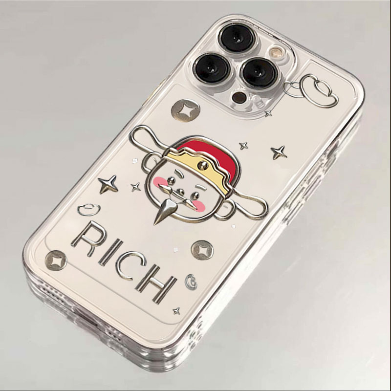 财神iphone15苹果手机壳14promax硅胶13pro透明12高级11全包X男女