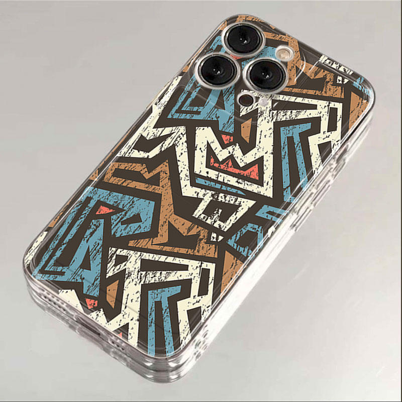 抽象空间涂鸦iphone15苹果手机壳14promax硅胶13pro透明12创意11