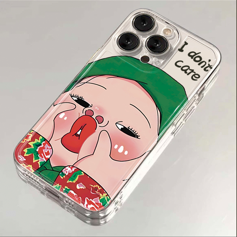搞怪东北女孩iphone15苹果手机壳14promax硅胶13pro透明12创意11
