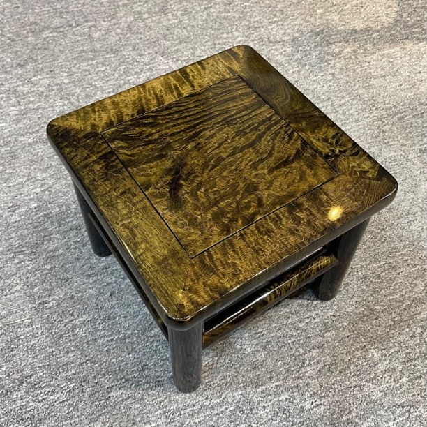 金丝楠木绿料富贵方凳四方小凳子家具矮凳