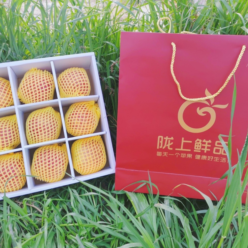 红富士苹果礼盒装，9枚85精品果，净含量5.5斤香甜清脆