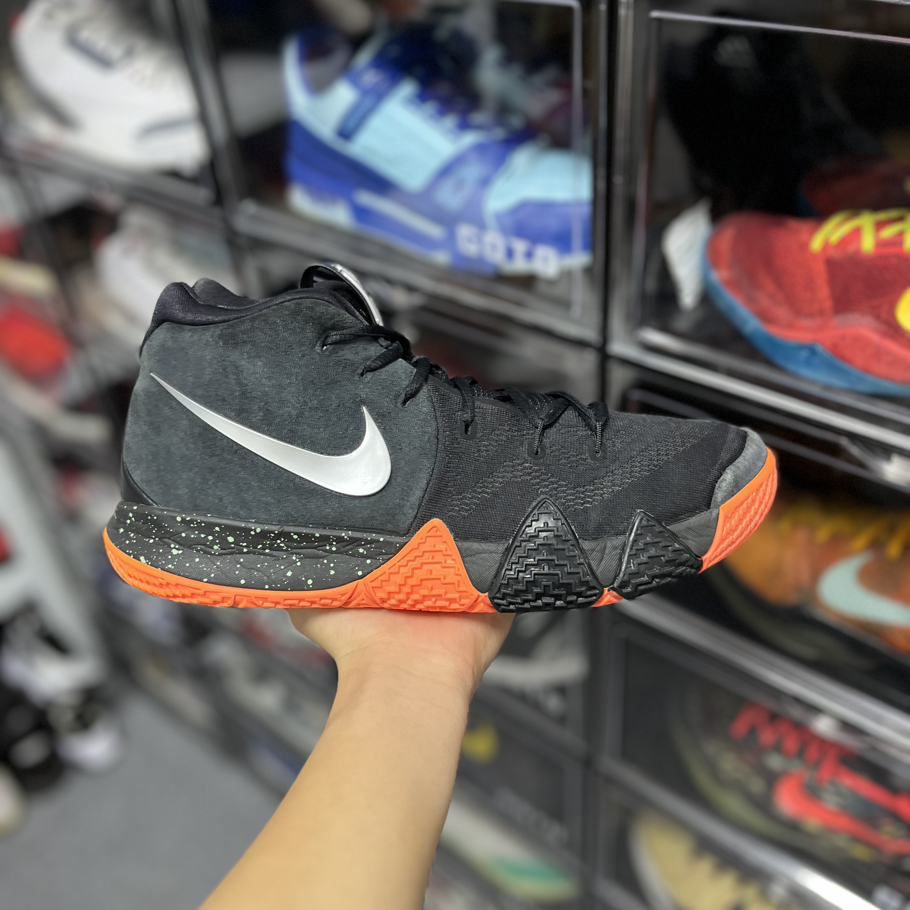 95新 NIKE/耐克 45码/欧文4黑橙/无盒95新/球鞋/